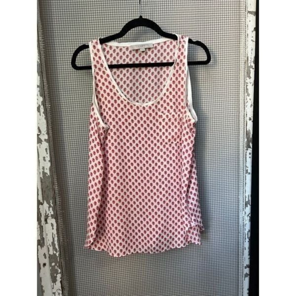 Loft floral tank top size medium